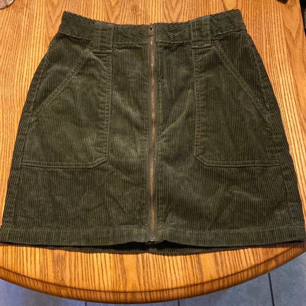 Khaki green skirt